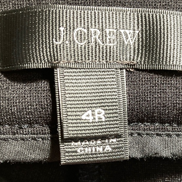 J.Crew Pixie Pants Black Skinny Ponte Knit Leggings Zipper Detail Size 4 - Picture 6 of 8